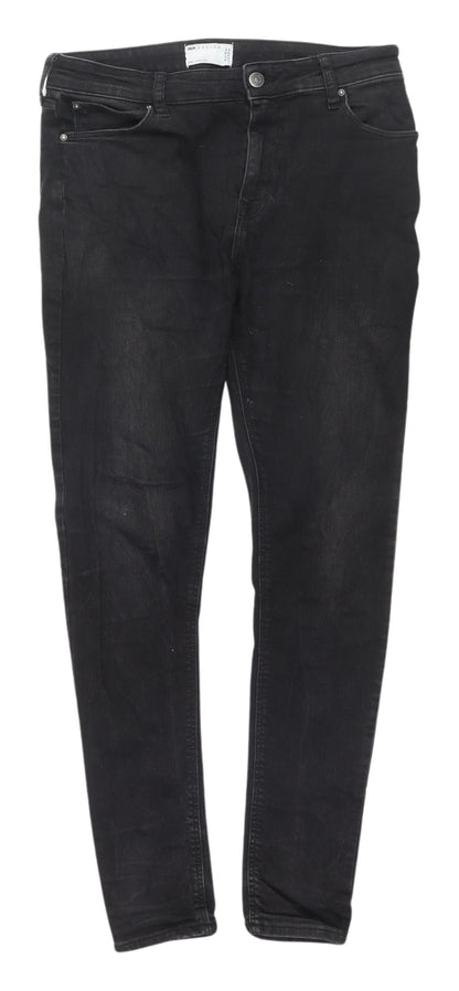 Womens UK Size 32 ASOS DESIGN Slim Fit Skinny Black Jeans