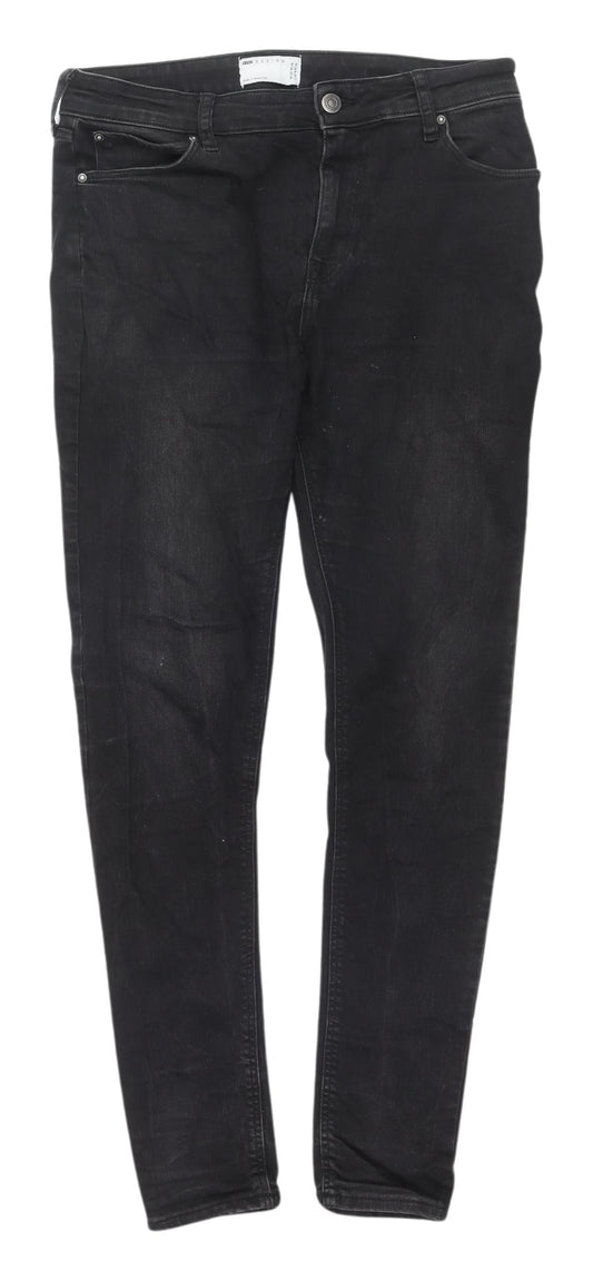 Womens UK Size 32 ASOS DESIGN Slim Fit Skinny Black Jeans
