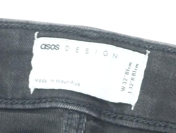 Womens UK Size 32 ASOS DESIGN Slim Fit Skinny Black Jeans