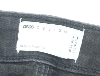 Womens UK Size 32 ASOS DESIGN Slim Fit Skinny Black Jeans