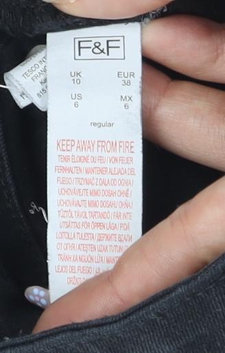 F&F Women's Black Skinny Jeans Size 10