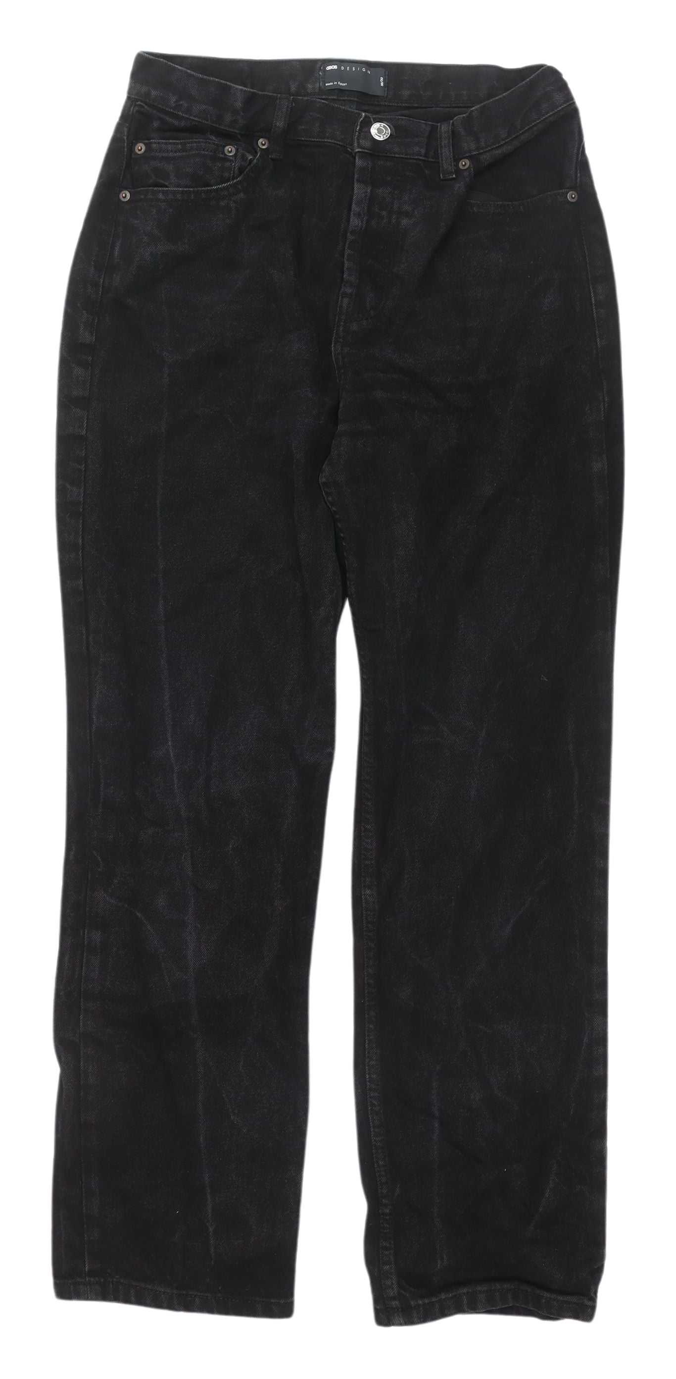 ASOS Men's Black Straight Jeans, 30 Waist, 32 Leg