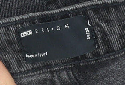 ASOS DESIGN Men's Black Straight Jeans, 34, Denim