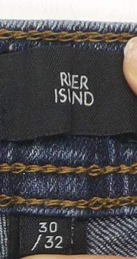 Mens UK Size 30 River Island Regular Fit Straight Blue Jeans
