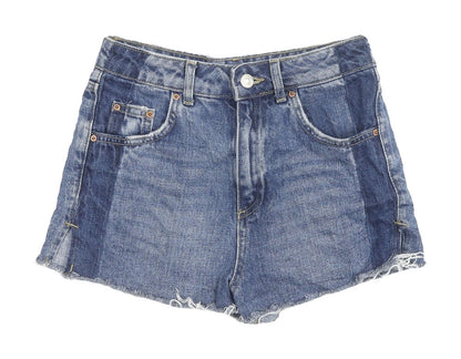 Topshop Women's Blue Cut-Off Denim Shorts UK 6