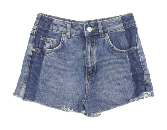 Topshop Women's Blue Cut-Off Denim Shorts UK 6