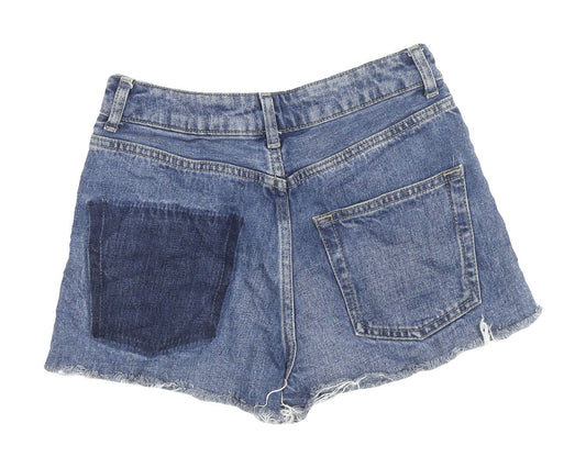 Topshop Women's Blue Cut-Off Denim Shorts UK 6