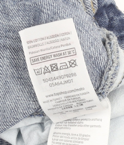 Topshop Women's Blue Cut-Off Denim Shorts UK 6