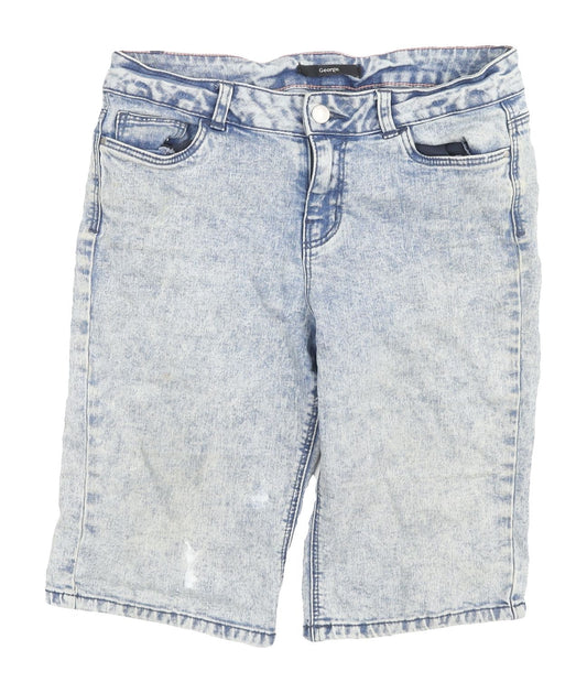 George Women's Blue Bermuda Denim Shorts