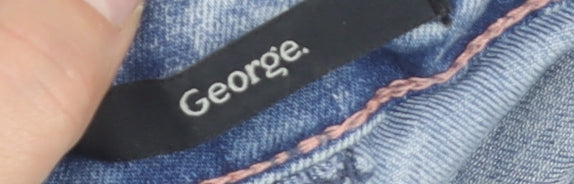 George Women's Blue Bermuda Denim Shorts