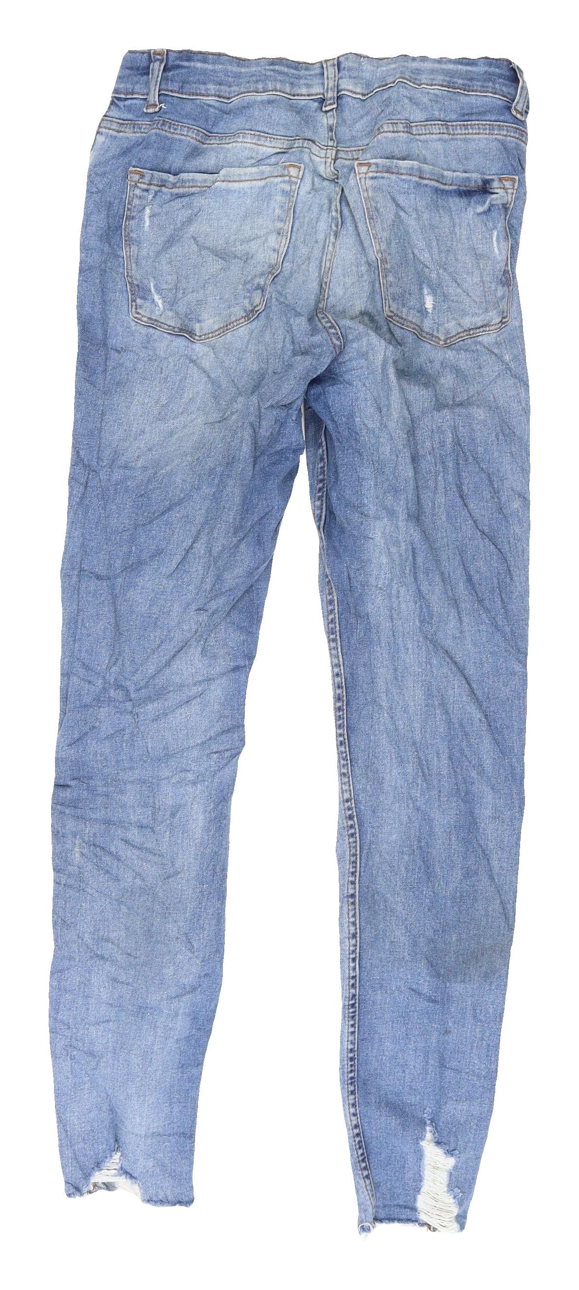 Primark Women's Blue Distressed Jeans Size 10