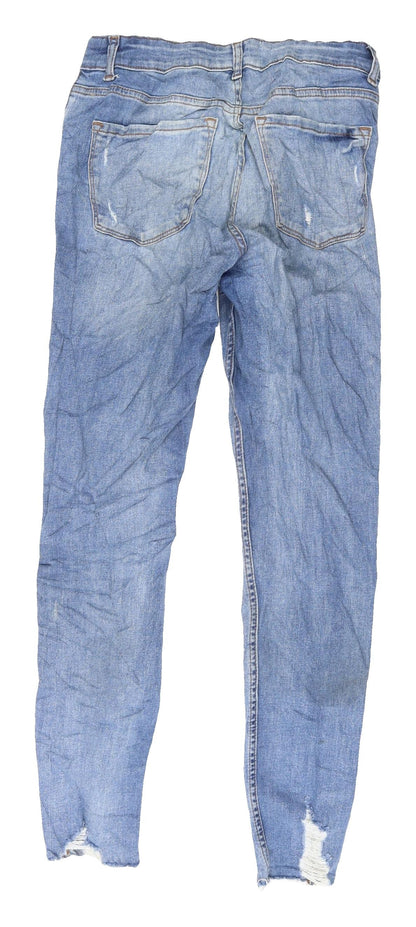 Primark Women's Blue Distressed Jeans Size 10