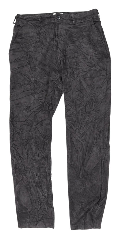Marks and Spencer Men's Black Corduroy Trousers Size 32
