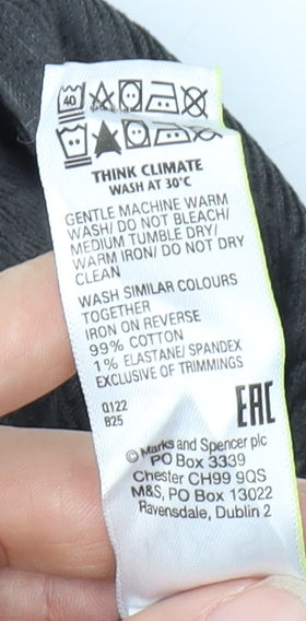 Marks and Spencer Men's Black Corduroy Trousers Size 32