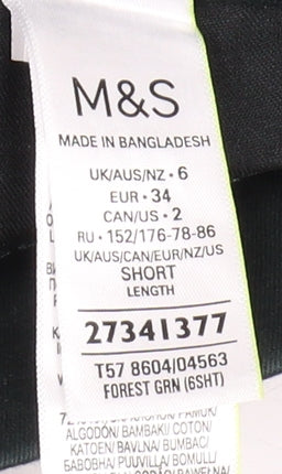 Womens UK Size 6 Marks and Spencer Regular Fit Skinny Green Jeans