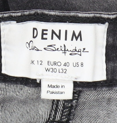 Miss Selfridge Women's Black Skinny Jeans, Size 12