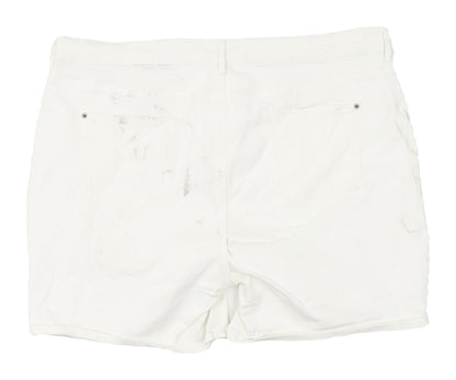 Marks and Spencer Women's White Casual Shorts