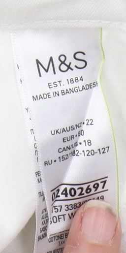 Marks and Spencer Women's White Casual Shorts