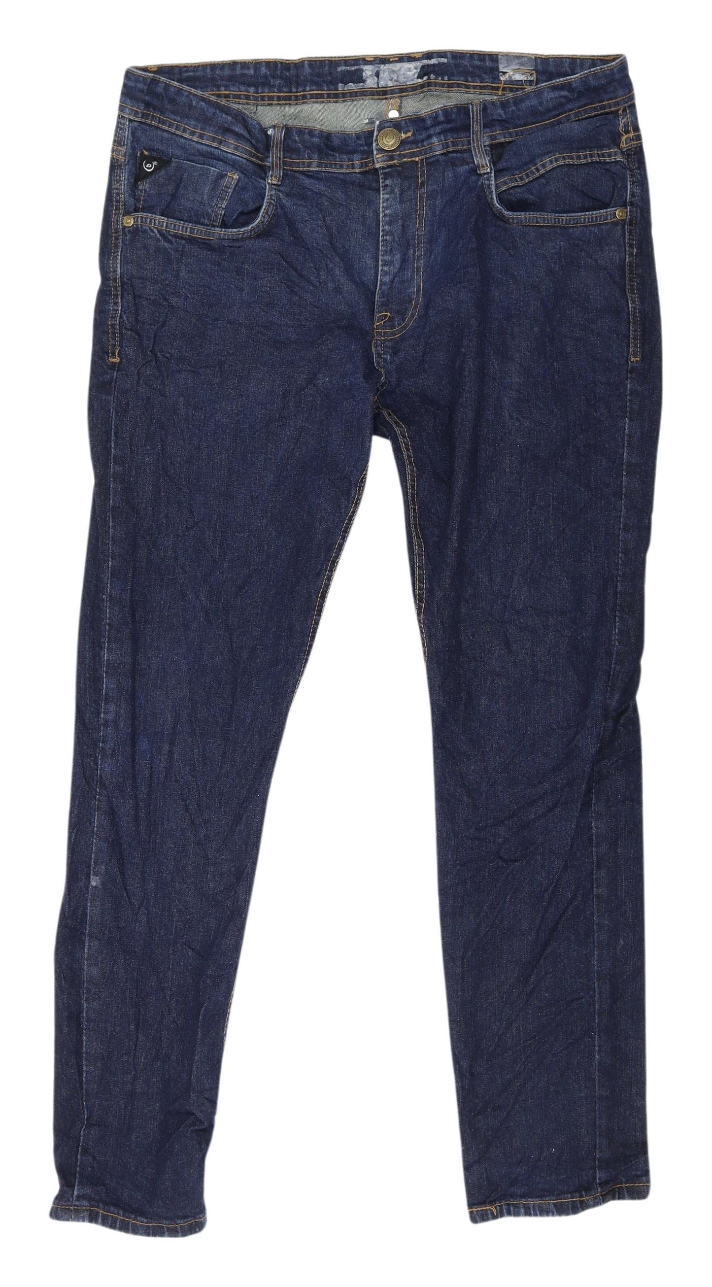 Duck and Cover Men's Blue Straight Jeans L 34 In Leg