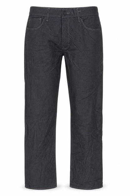 Front view of F&F Black Straight Leg Jeans, size 36, unisex, dark denim