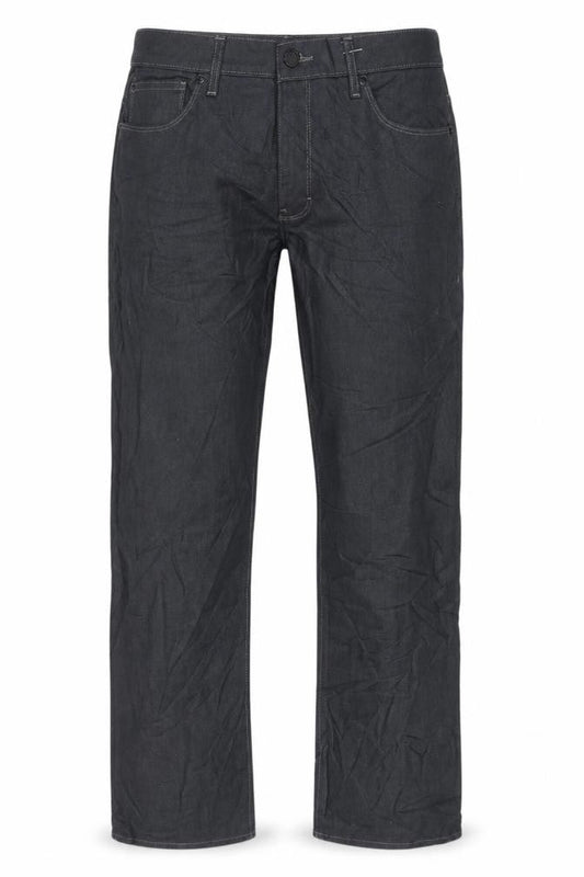 Front view of F&F Black Straight Leg Jeans, size 36, unisex, dark denim