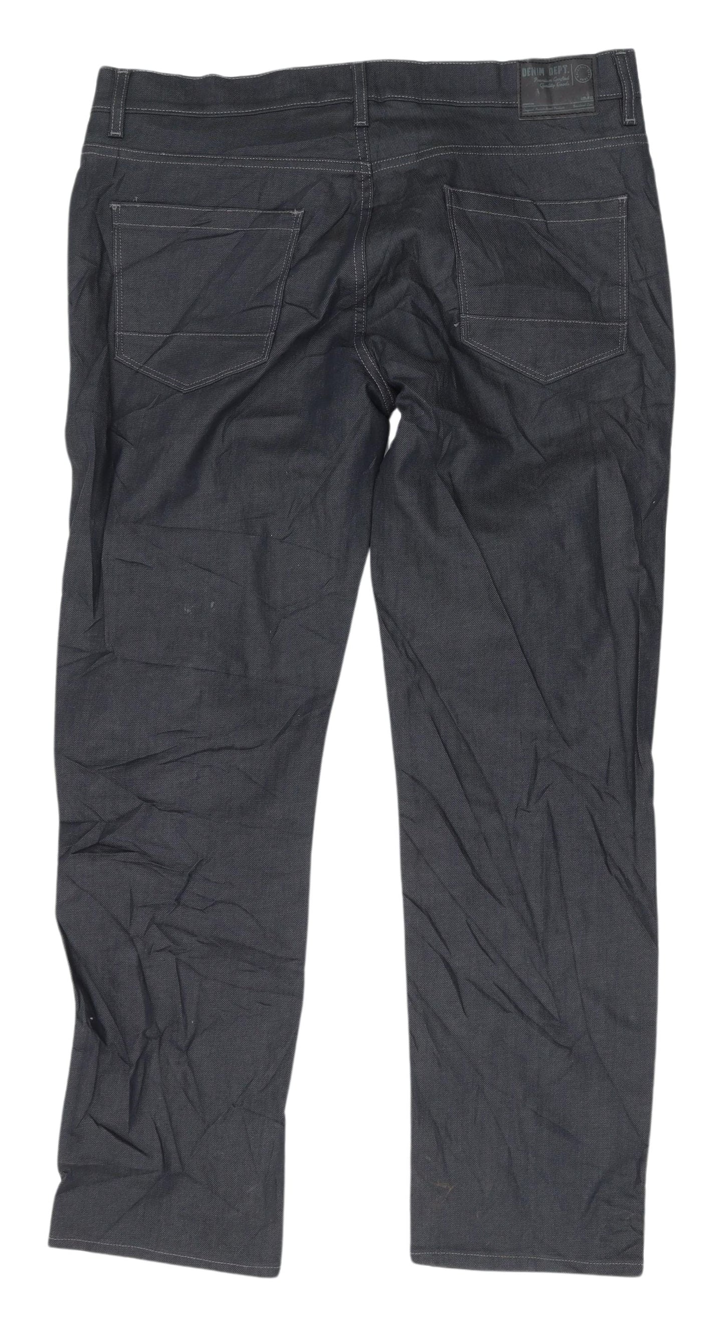 F&F Black Straight Leg Jeans, Size 36, Unisex, Dark Denim