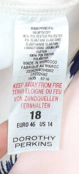 Dorothy Perkins Women's Pink Floral Knee Length Dress