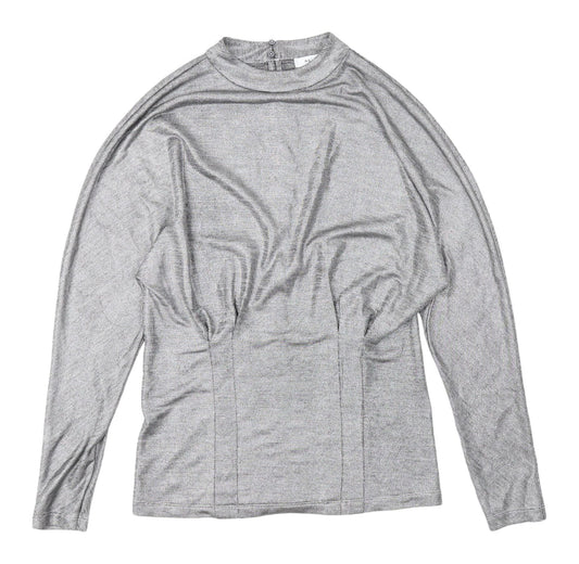 Womens UK Size XS Reiss Grey Basic Blouse