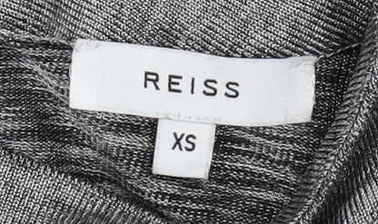 Womens UK Size XS Reiss Grey Basic Blouse