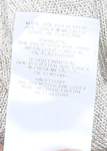 ASOS DESIGN Beige Cropped Tank Top, UK 6, Summer Casual