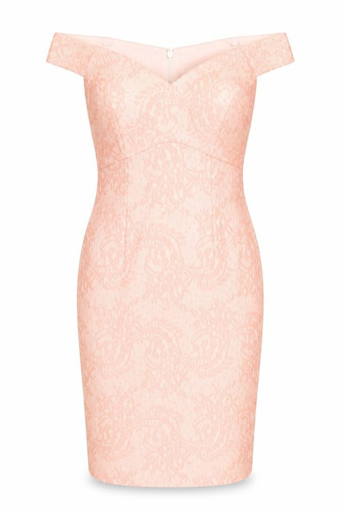 New Look Pink Floral Bodycon Dress, Women, Size 10