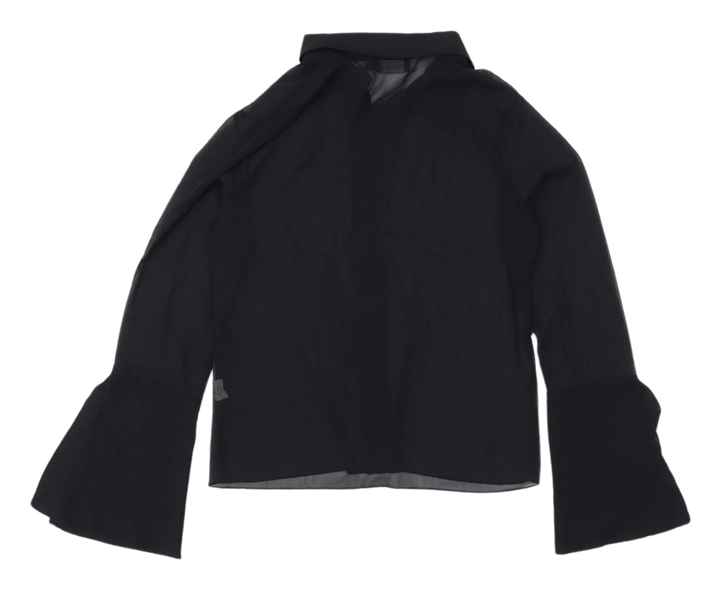 Womens UK Size 10 PRETTYLITTLETHING Black  Button-Up