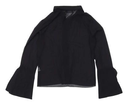Womens UK Size 10 PRETTYLITTLETHING Black  Button-Up