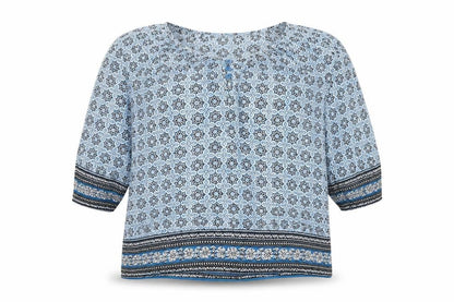 Womens UK Size M Cynthia Rowley Blue Tunic Blouse
