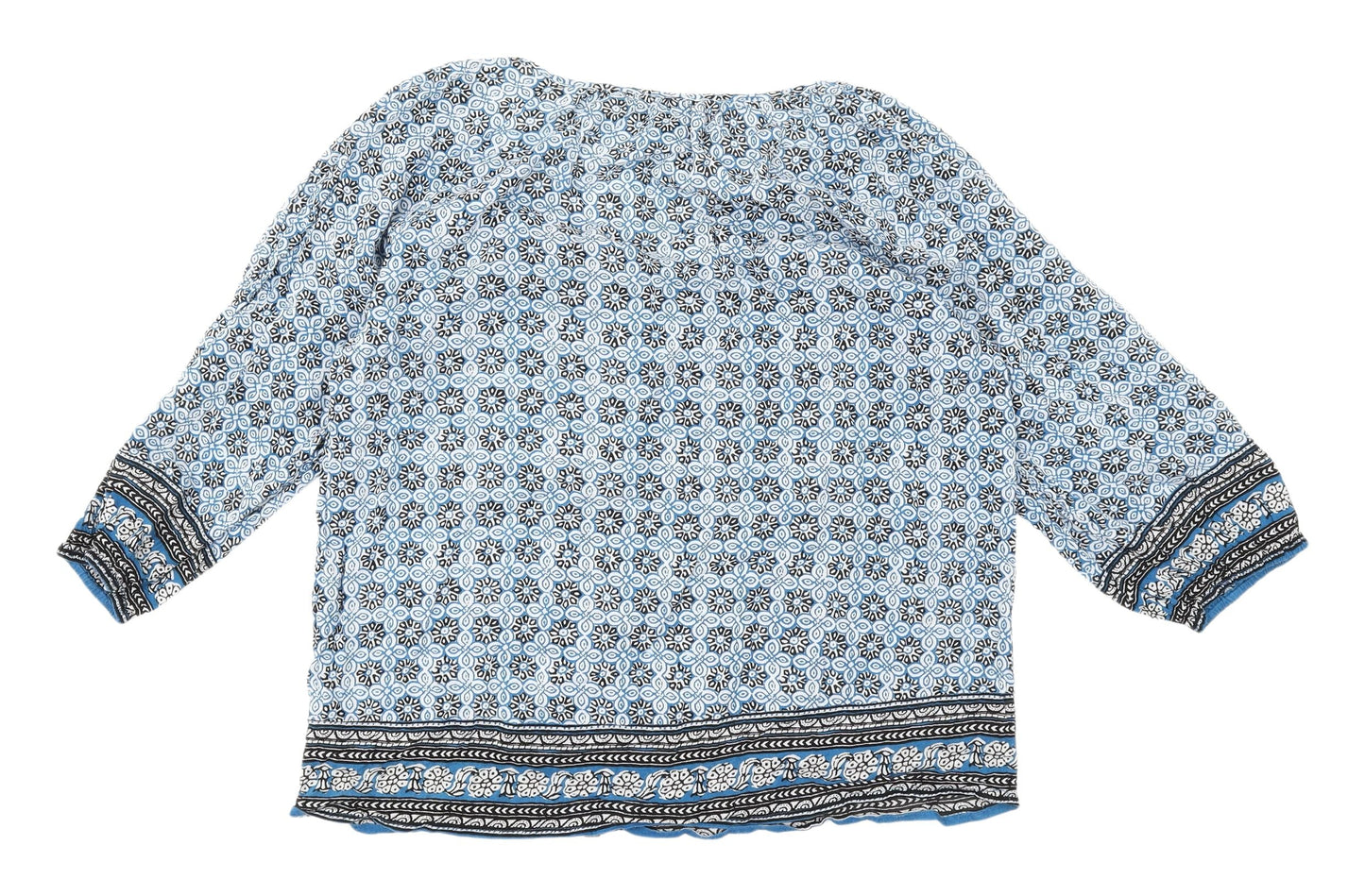Womens UK Size M Cynthia Rowley Blue Tunic Blouse