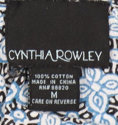 Womens UK Size M Cynthia Rowley Blue Tunic Blouse