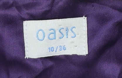 Oasis Purple Sleeveless Beaded Sheath Dress - Size 10