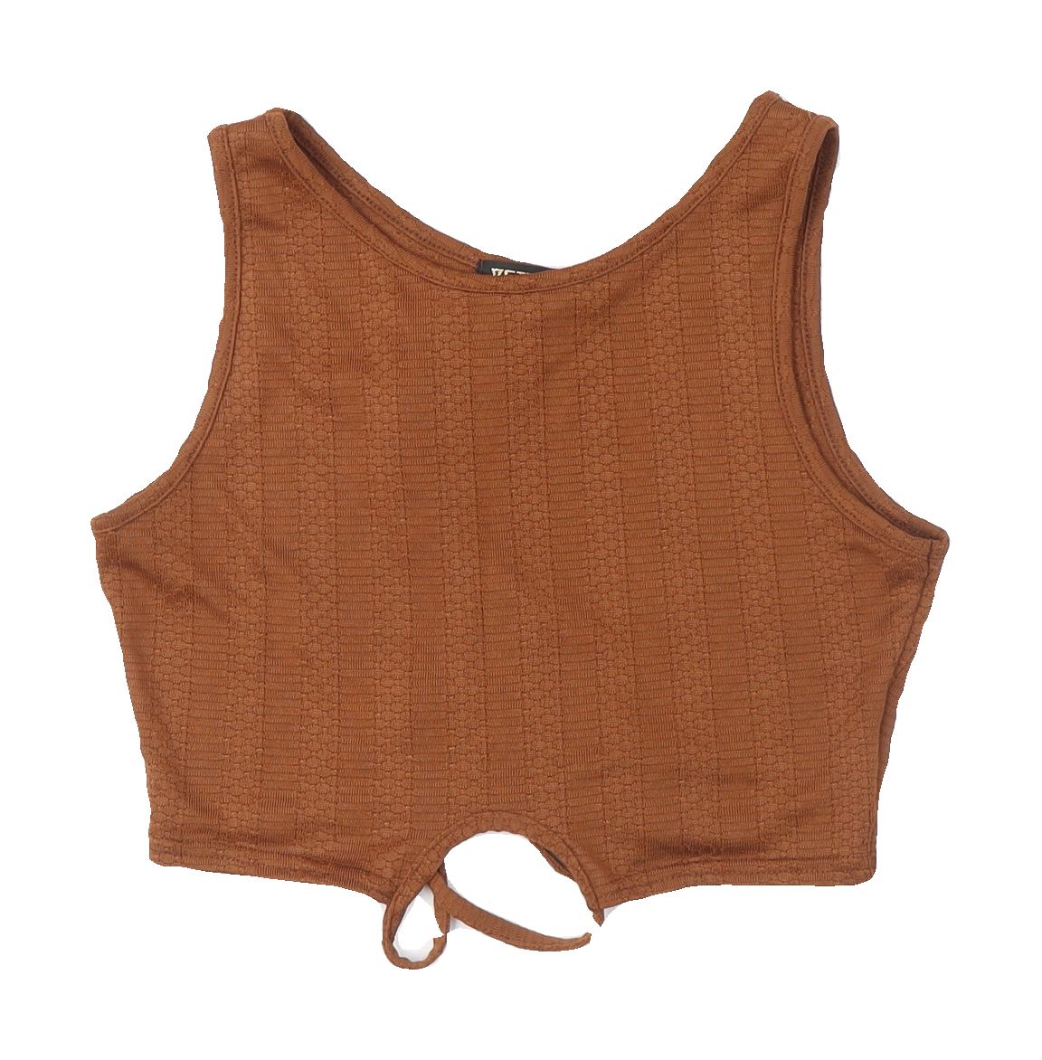 Vetiver Women's Brown Cropped Tank Top Size 12