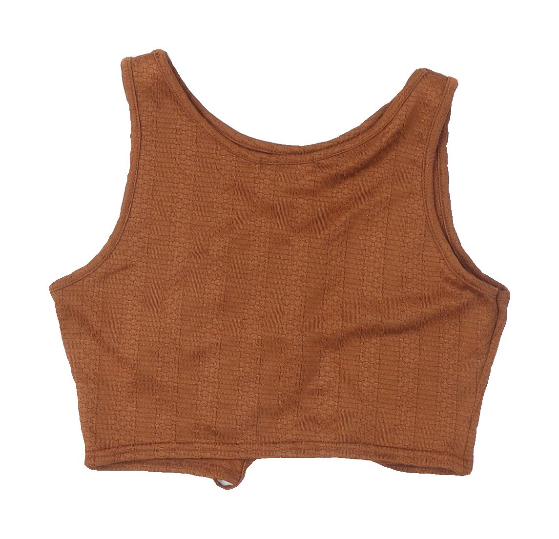 Vetiver Women's Brown Cropped Tank Top Size 12