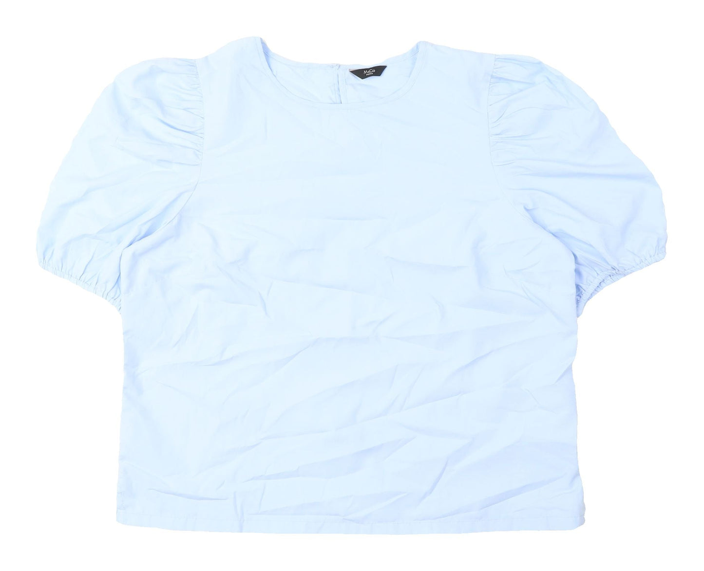 Womens UK Size 12 M&Co Blue Basic Blouse