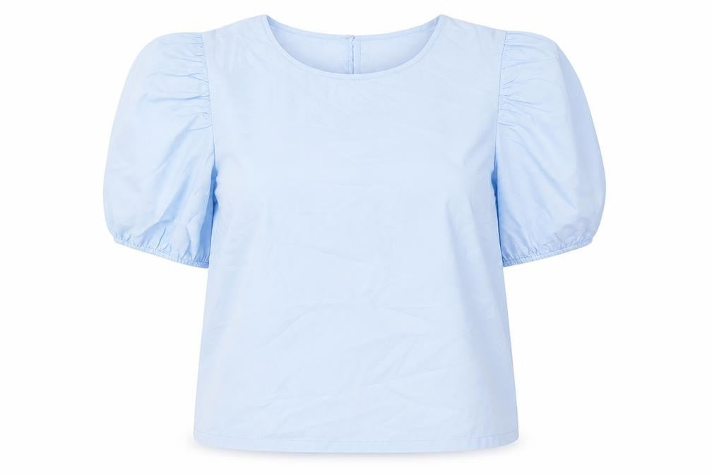 Womens UK Size 12 M&Co Blue Basic Blouse
