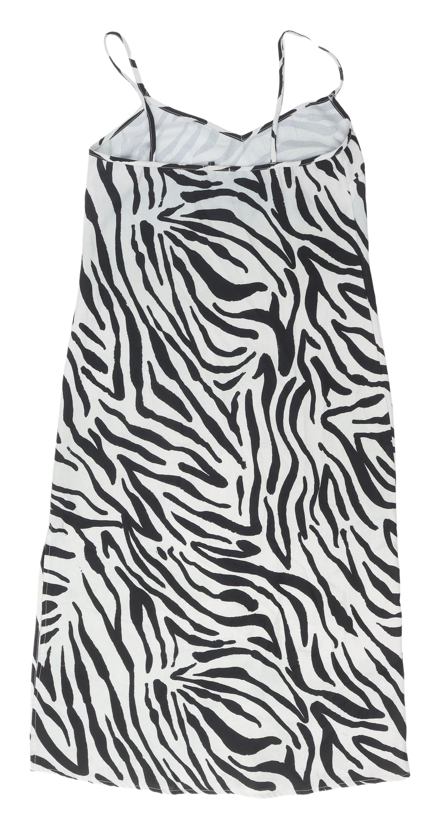 Stradivarius Women's Zebra Slip Dress, Size 8