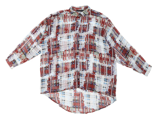 Womens UK Size UK 8 Topshop Multicoloured Basic Button-Up