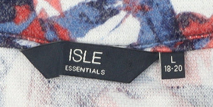 Womens UK Size L ISLE Multicoloured Classic Blouse