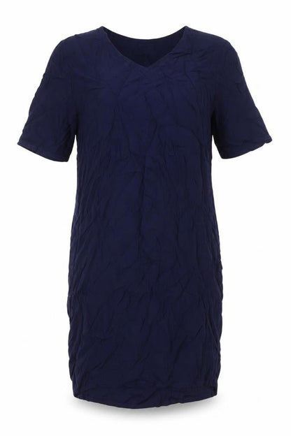 YAYA Women's Blue V-Neck Shift Dress Size 8