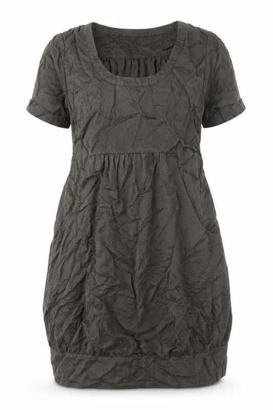 Front view of mamas & papas Women's Green Short Sleeve A-Line Dress
