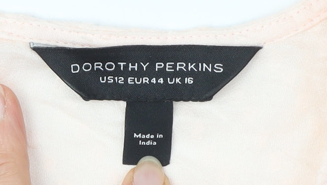 Womens UK Size 16 Dorothy Perkins Ivory Basic Blouse