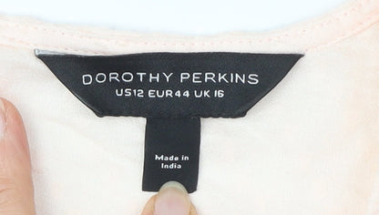 Womens UK Size 16 Dorothy Perkins Ivory Basic Blouse