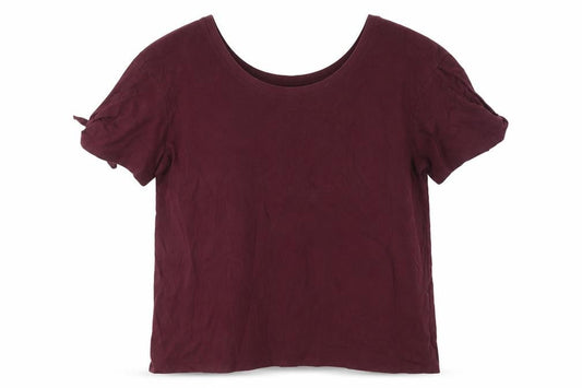 Womens UK Size 10 Marks and Spencer Red Basic T-Shirt