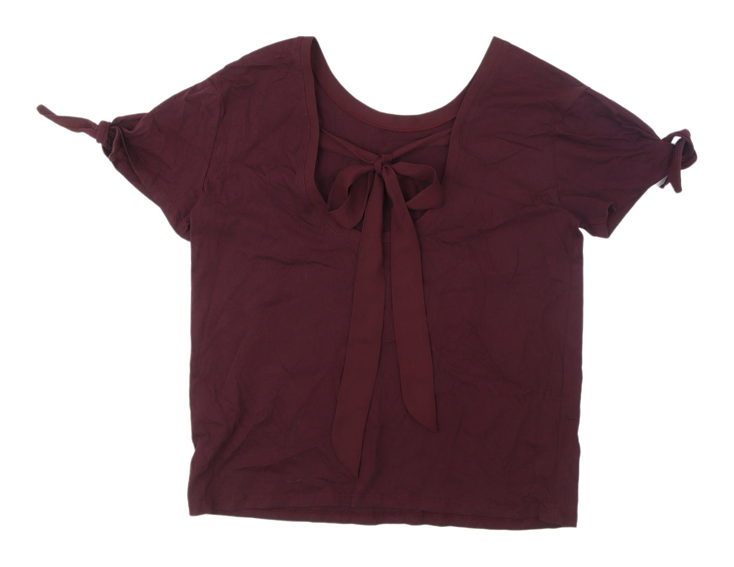 Womens UK Size 10 Marks and Spencer Red Basic T-Shirt